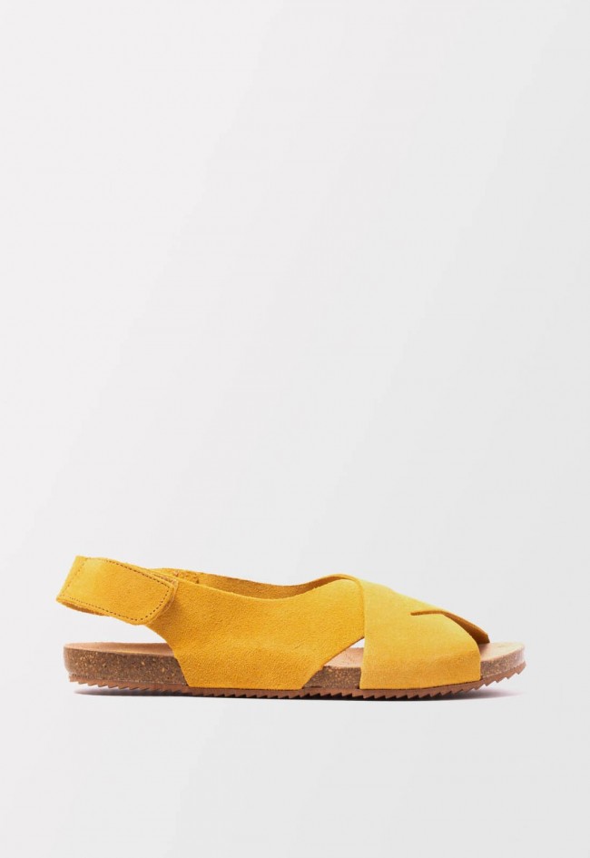 Sandalia de Mujer Mostaza GENOVA 075 | en zapatosvas.com