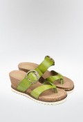 Sandalia de cuña Yokono Motril 022 verde