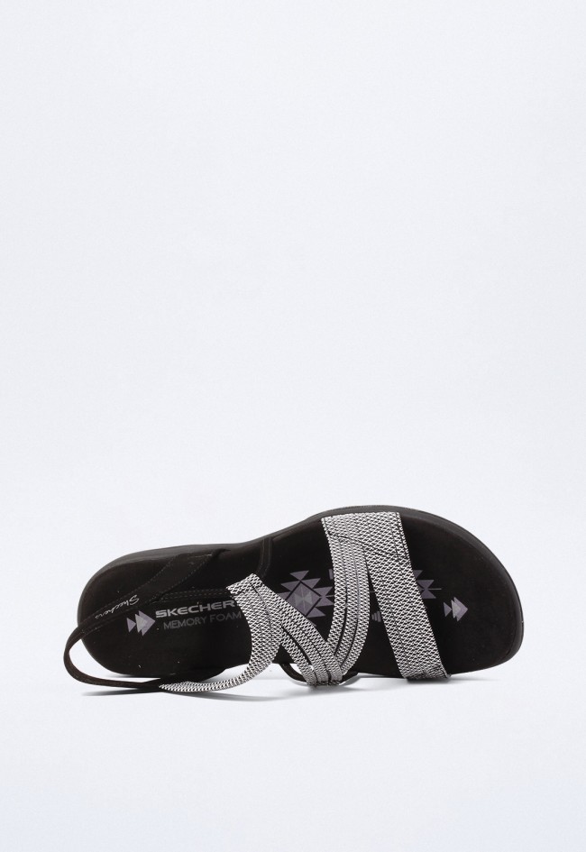Sandalia de mujer negro Skechers 41180