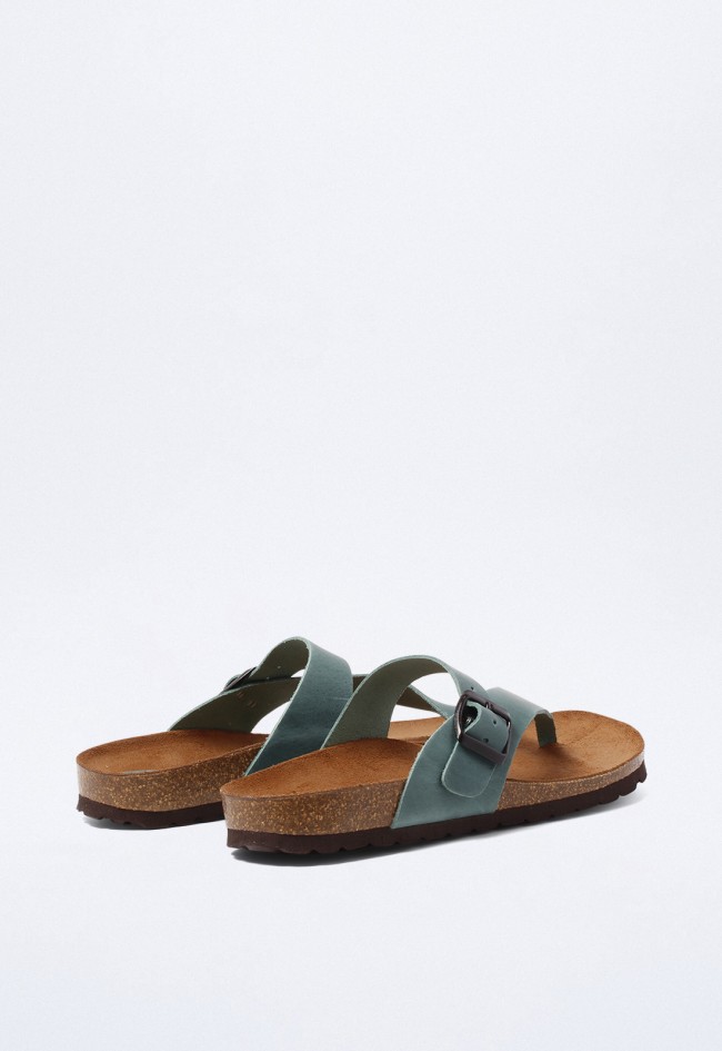 Sandalia bio piel de mujer jeans VAS 7119