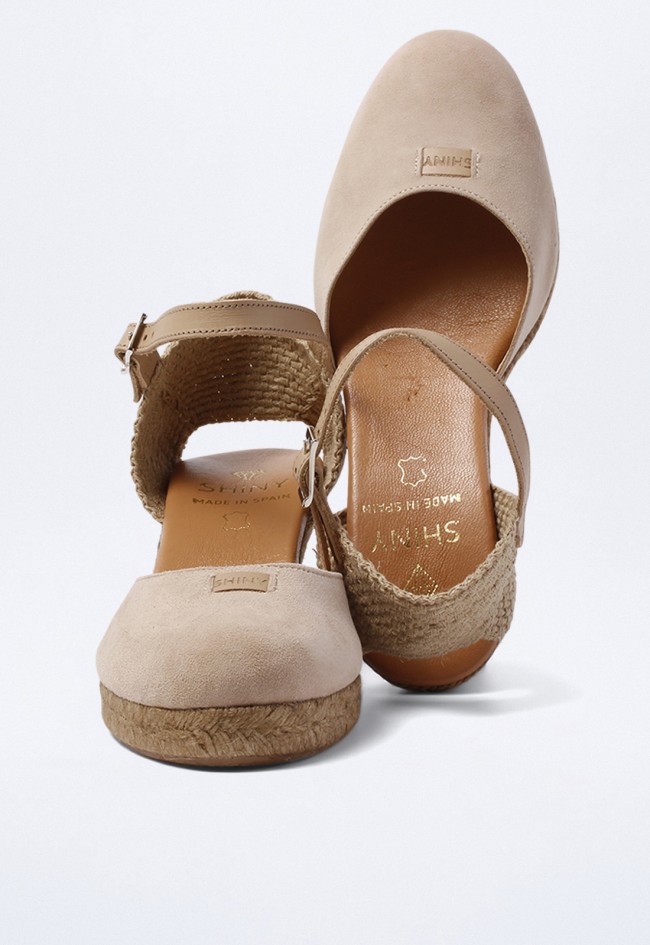 Alpargata de mujer taupe Shiny 4004