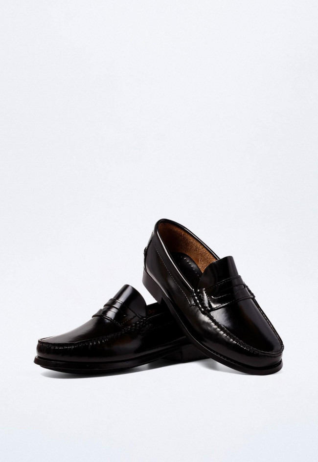 Zapato mocasín de hombre negro Benson 9300