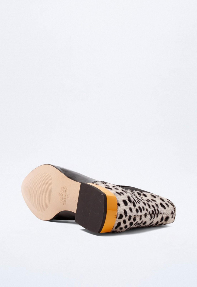 Botín animal print de mujer negro GLO catwoman