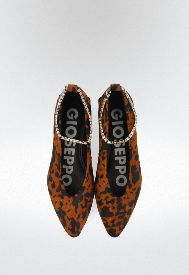 lluvia Labe Decrépito Gioseppo Bailarinas de leopardo en piel con pulsera de cristales ajustable  para mujer winkler