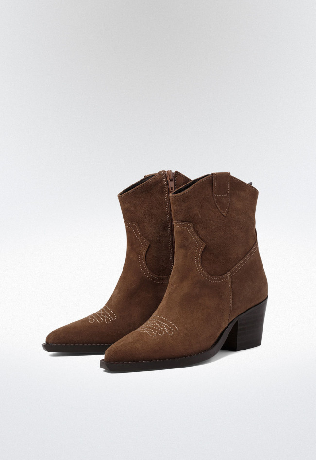 Botín cowboy de mujer cuero Glo 6540