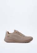 Zapatilla deportiva beige con knit resistente y plantilla Memory Foam | Vegana y cómoda | SKECHERS BOBS Squad
