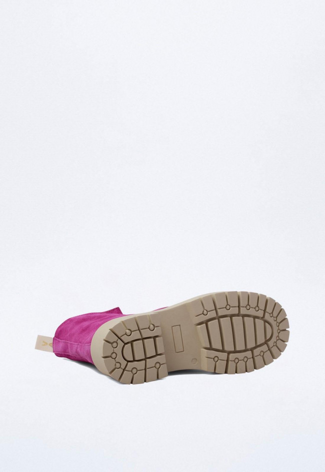 Botín piel de mujer fucsia VAS 7076v