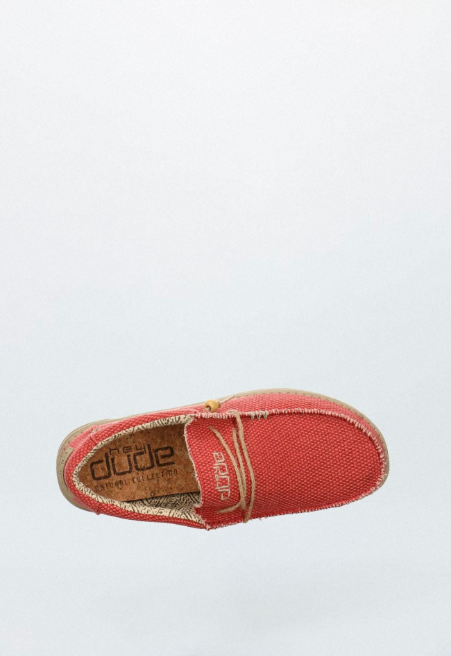 Zapatillas de hombre rojo Dude wally braided