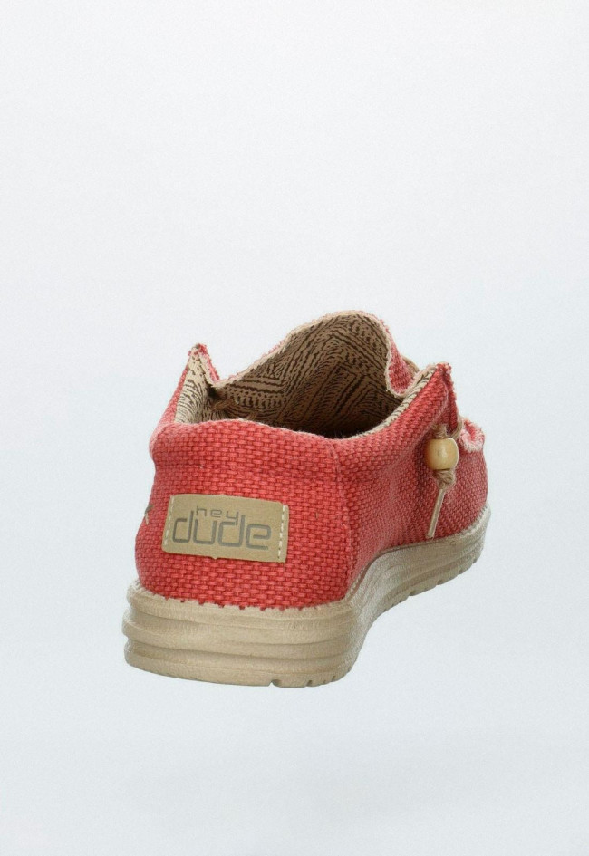 Zapatillas de hombre rojo Dude wally braided