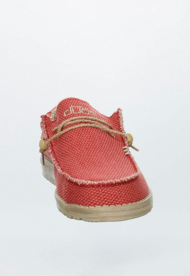 Zapatillas de hombre rojo Dude wally braided