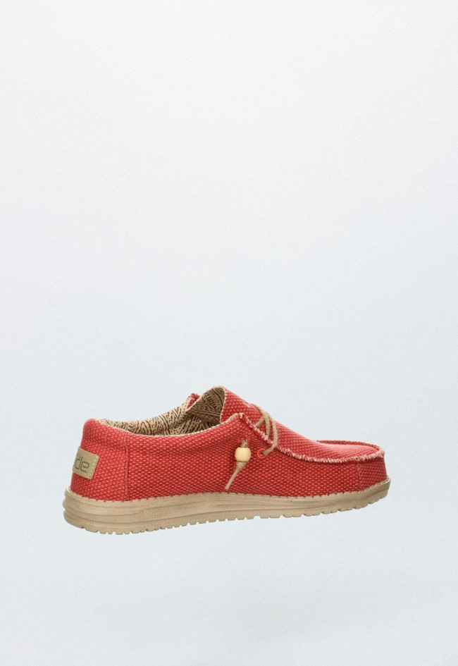 Zapatillas de hombre rojo Dude wally braided