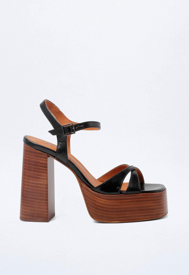 Sandalia de mujer negro GLO 9304