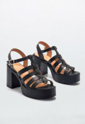 Sandalia de mujer negro Mustang 50564