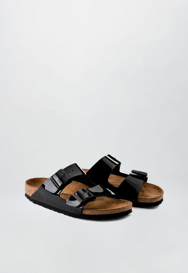 Sandalia de mujer negro Birkenstock arizona bf patent