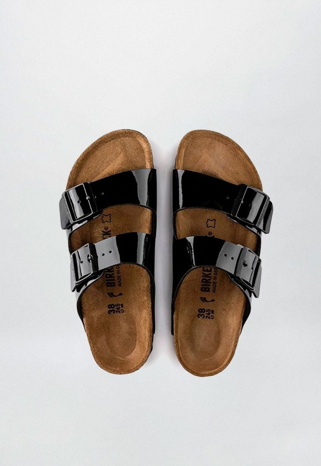 Sandalia de mujer negro Birkenstock arizona bf patent