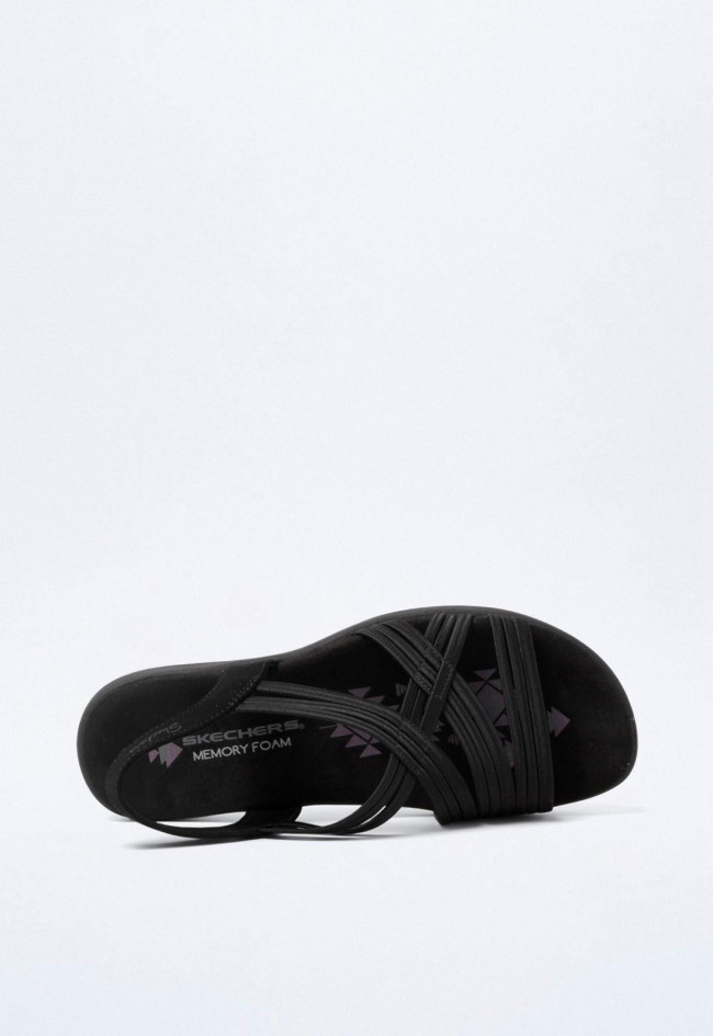 Sandalia de mujer negro Skechers reggae slim - simply stretch