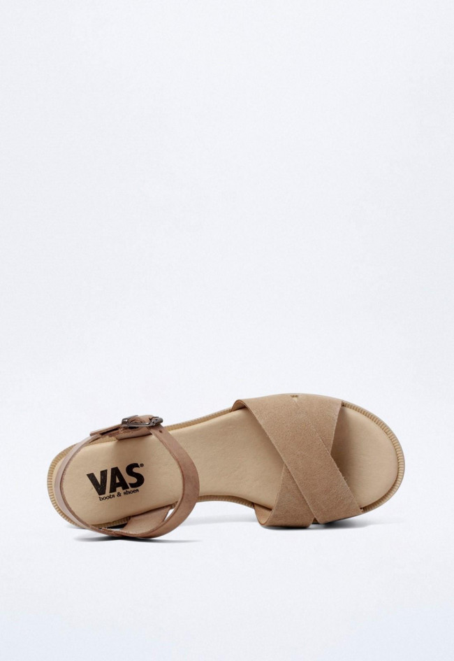 Sandalia de mujer taupe VAS v2326