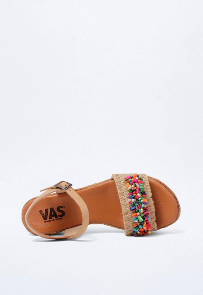 Sandalia de mujer natural VAS v2847