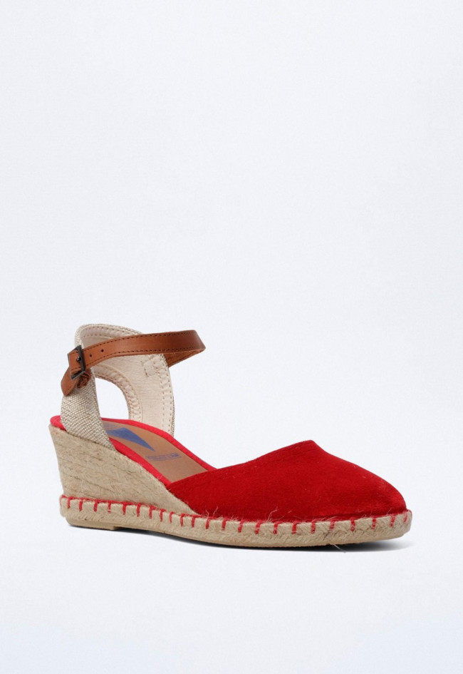 Alpargata de mujer rojo Verbenas malena