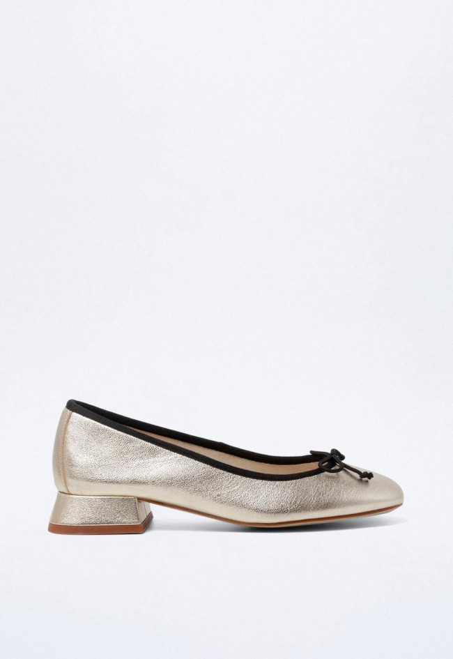 Zapato manoletina de mujer platino GLO vieli