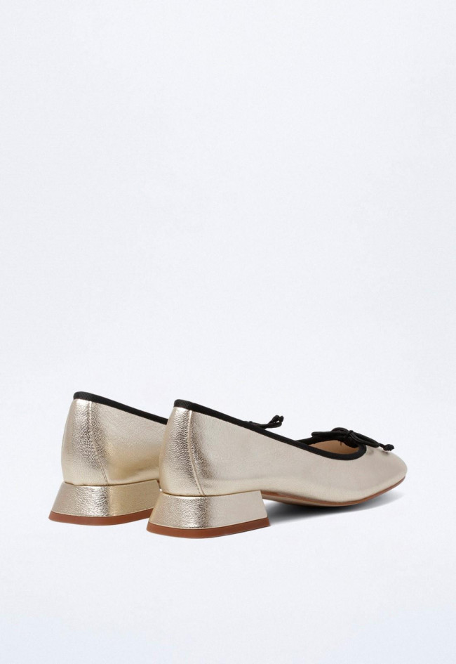 Zapato manoletina de mujer platino GLO vieli
