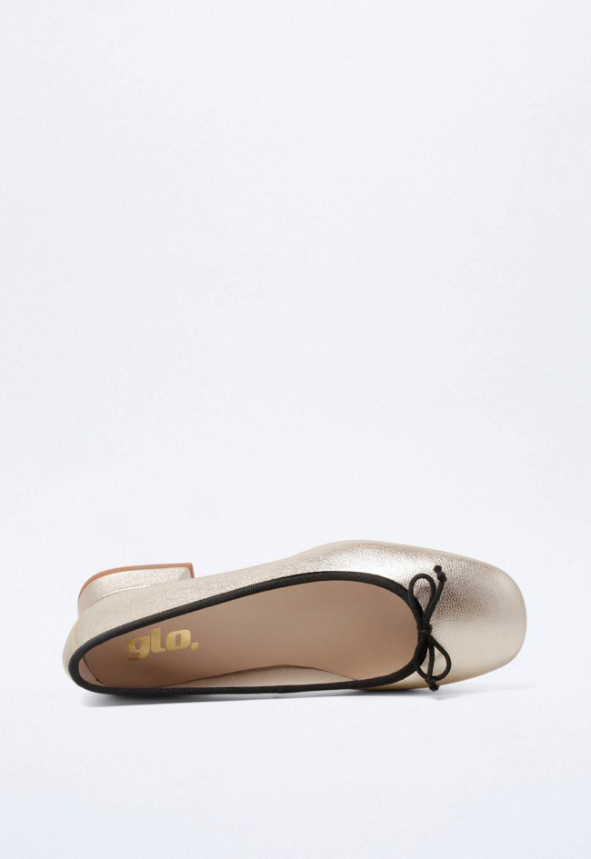 Zapato manoletina de mujer platino GLO vieli