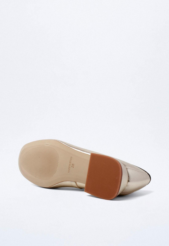 Zapato manoletina de mujer platino GLO vieli