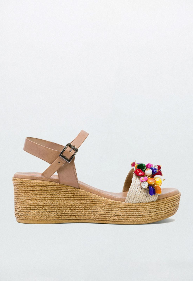 Sandalia de mujer taupe Porronet 2965