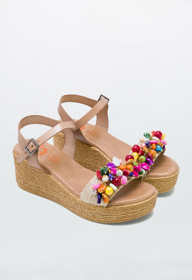 Sandalia de mujer taupe Porronet 2965