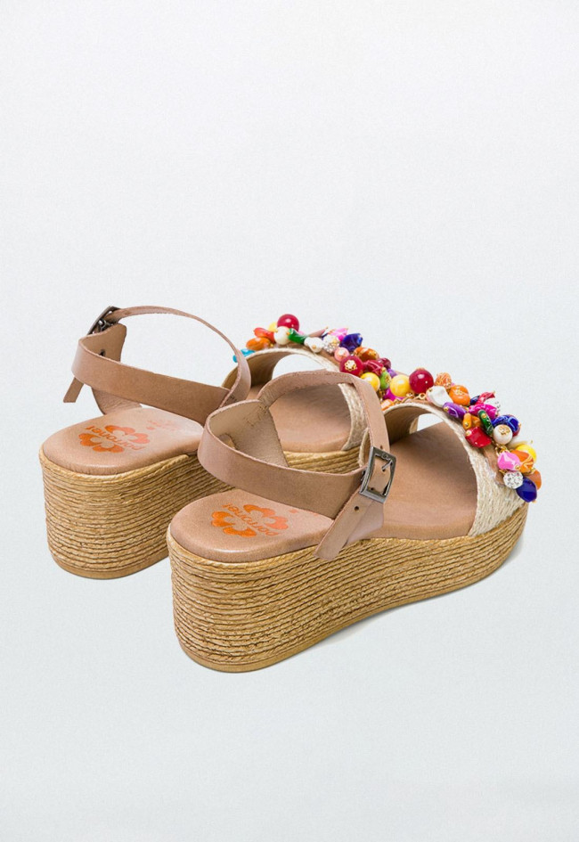 Sandalia de mujer taupe Porronet 2965