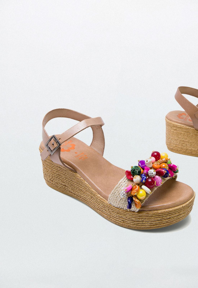 Sandalia de mujer taupe Porronet 2965