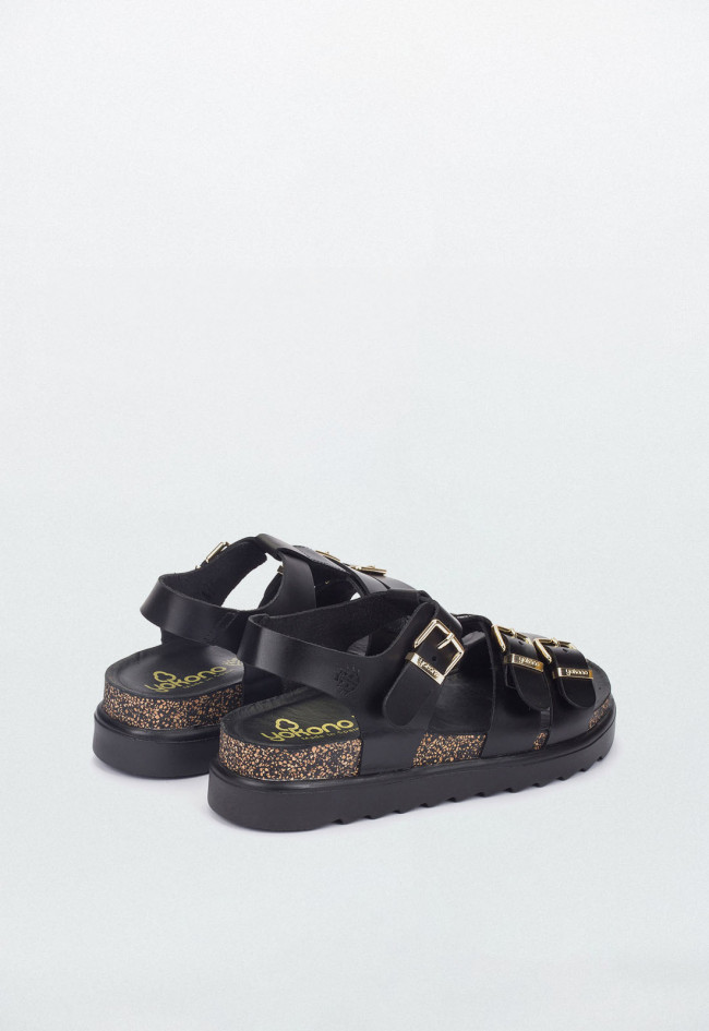 Sandalia de plataforma Yokono Tunez 114 negro