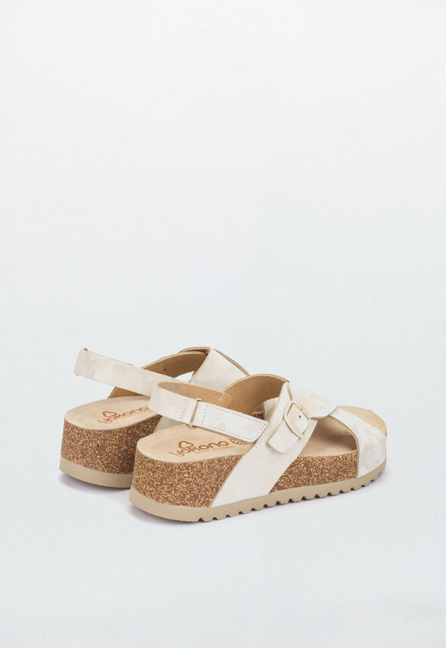 Sandalia de plataforma Velez 001 marrón