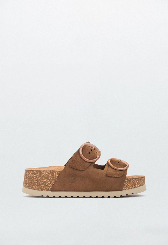 Sandalia de plataforma Velez 003 cuero