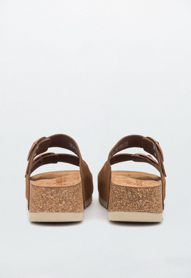 Sandalia de plataforma Velez 003 cuero