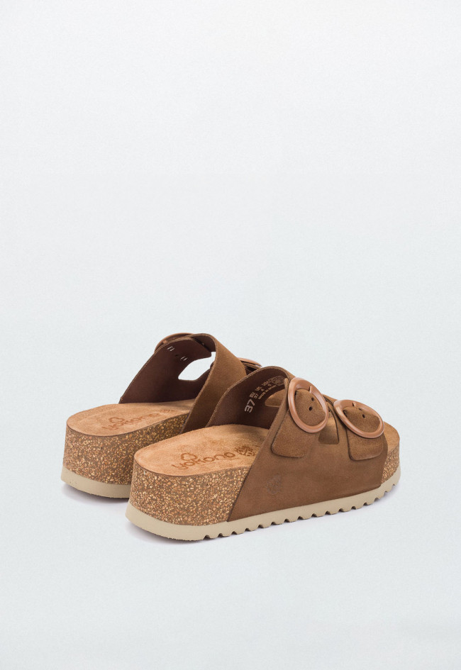 Sandalia de plataforma Velez 003 cuero
