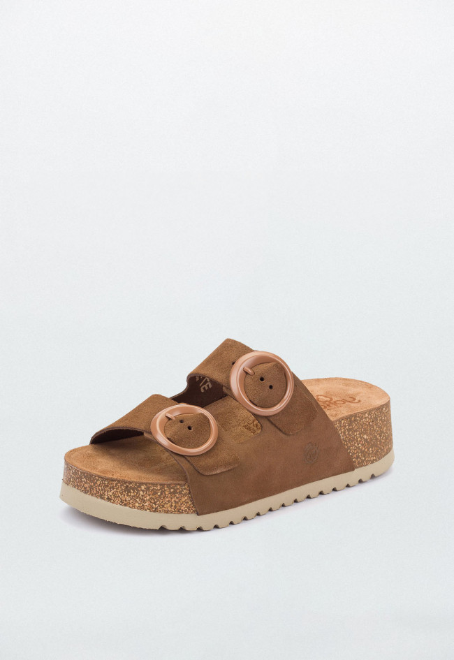 Sandalia de plataforma Velez 003 cuero