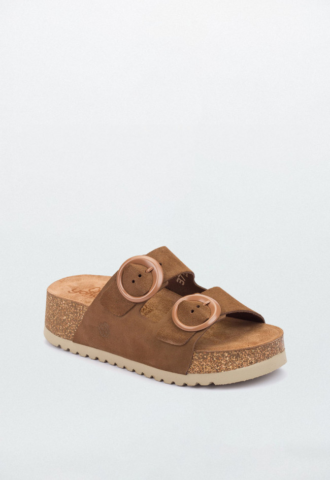 Sandalia de plataforma Velez 003 cuero