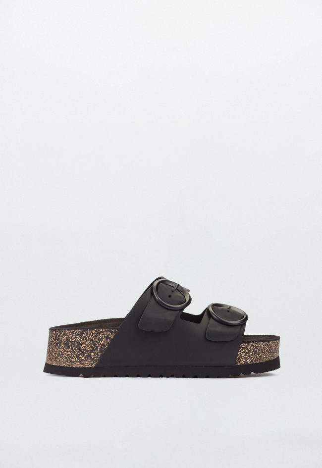 Sandalia de plataforma Velez 003 negro