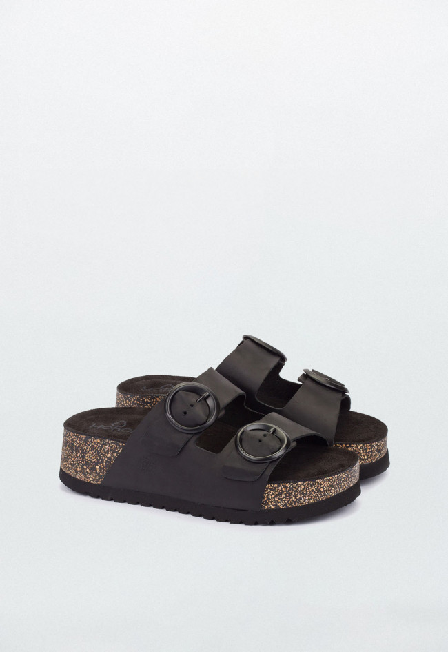 Sandalia de plataforma Velez 003 negro