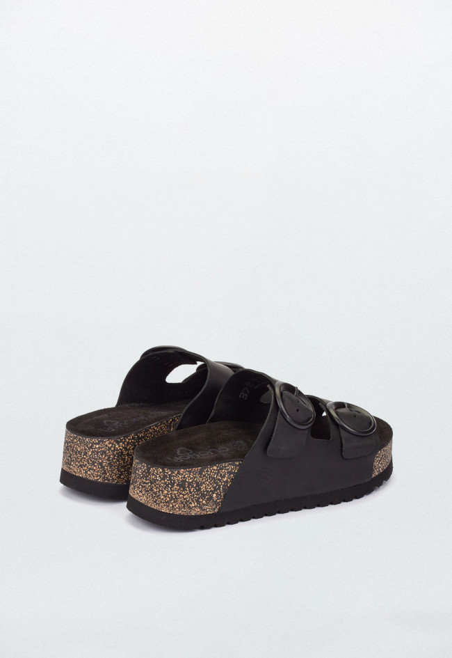 Sandalia de plataforma Velez 003 negro
