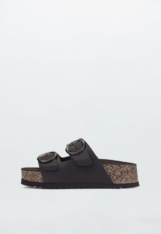 Sandalia de plataforma Velez 003 negro