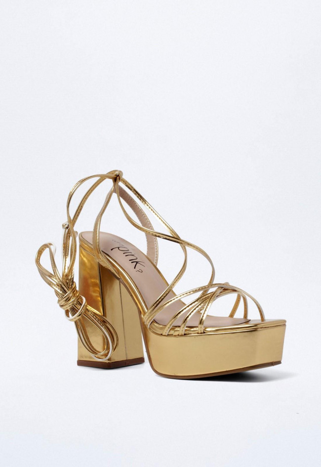 Sandalia de mujer oro Why Pink? m3235
