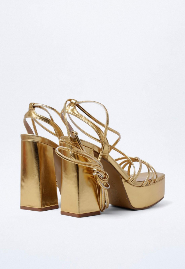 Sandalia de mujer oro Why Pink? m3235