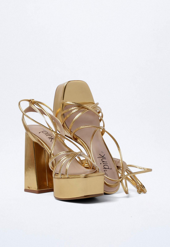 Sandalia de mujer oro Why Pink? m3235