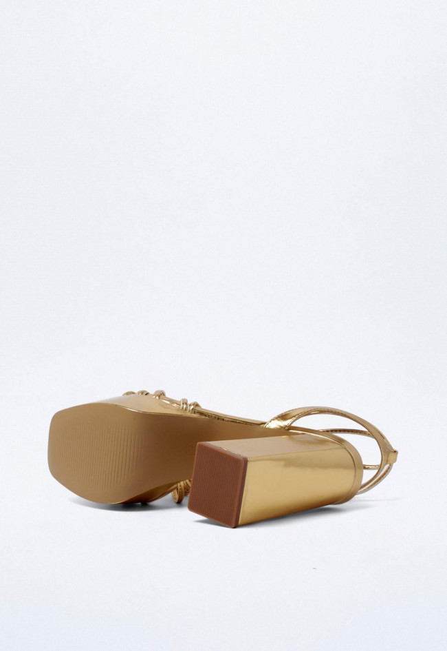Sandalia de mujer oro Why Pink? m3235