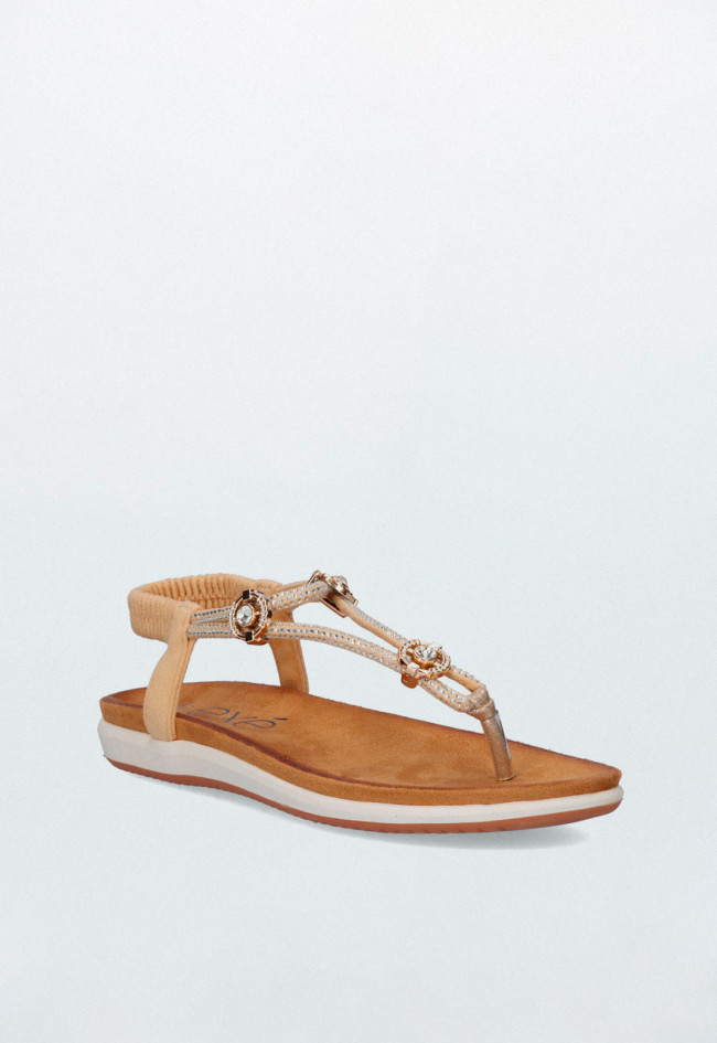 Sandalia de mujer beige EXE f8043-ex10