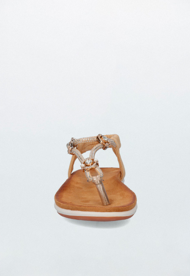 Sandalia de mujer beige EXE f8043-ex10