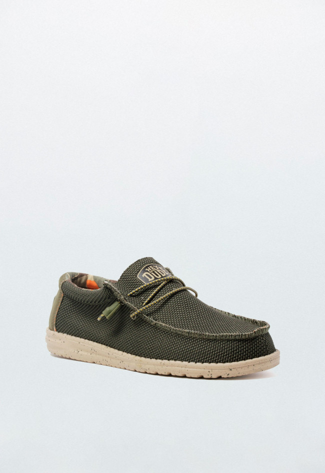 Mocasín de hombre kaki Dude wally sox