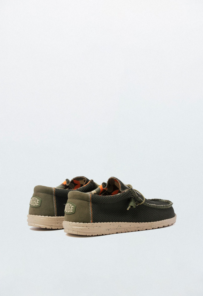 Mocasín de hombre kaki Dude wally sox